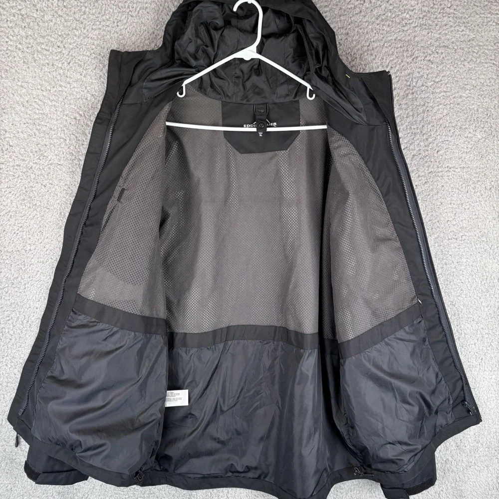 Eddie Bauer Weatheredge Plus 3 In 1 Jacket Mens XL Black Company Logo *NO LINER*